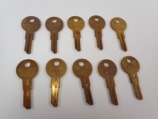 Taylor IN8 L54B L1054B Key Blanks Brass Uncut Furniture Cabinet Locks Vtg 10 ea