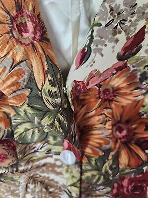 Dolce & Gabbana Women's Sz. 44/8 Floral Silk Skirt Suit | eBay
