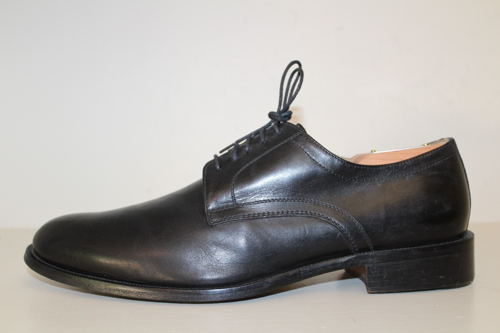 Men's Oxford Shoes Sz 10.5 M Black Leather Mercanti F… Gem