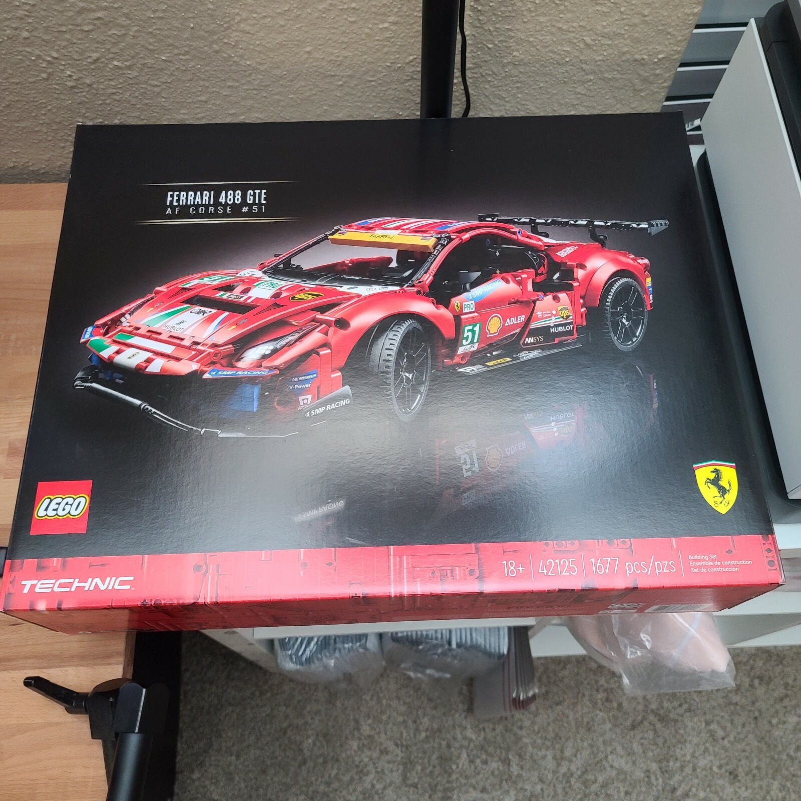 LEGO Technic Ferrari 488 GTE « AF Corse #51 » 42125 - Champion de la série  GT voiture de course sportive, ensemble de collection exclusif pour adultes