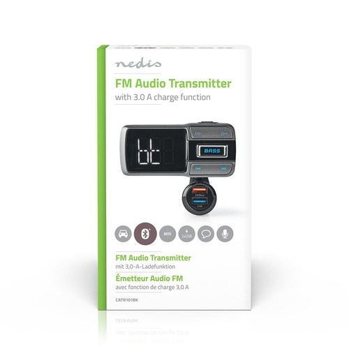 Nedis Bluetooth 5.0 UKW FM Transmitter Ladegerät Freisprecheinrichtung Bass - Bild 5 von 7