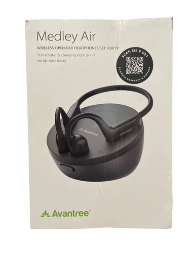 Avantree Medley Air Wireless Open-Ear Headphones For TV - New, Open Box