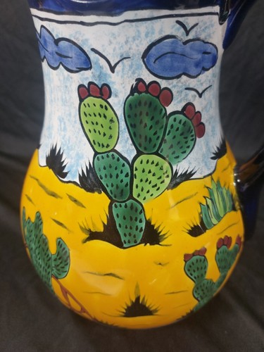 Talavera Krug Volkskunst bunt mexikanisch handbemalt Keramik Küche 11,5" - Bild 18 von 21