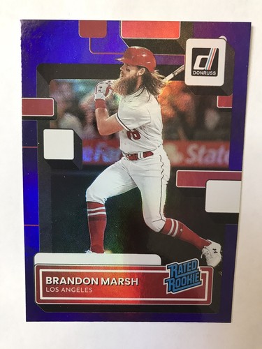 2022 Donruss Brandon Marsh Purple Foil Rated Rookie RC Rookie - Bild 2 von 3