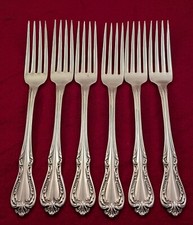 Lot Of 6 Oneida Wm A Rogers CHALICE-Harmony 1958 Silverplate Dinner Forks 7 1/4"