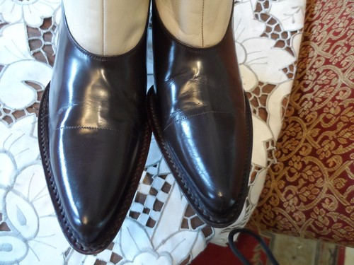 Botas al tobillo Prada Chocolate Marrón/Beige Cuero con Estilo Occidental Talla 37 - Imagen 9 de 19