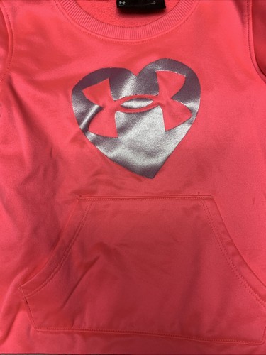 Girls Size 4 Under Armour Leggings Sweatshirt Pink Grey Set - Picture 3 of 6