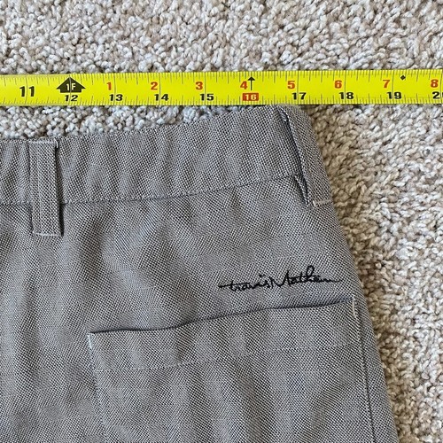 Travis Mathew Shorts Mens 34 Chino Gray Plaid Check Golf Inseam 11" Outdoor - Picture 5 of 6