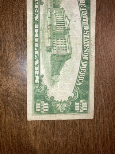 1929 Ten Dollar Bill $10 US Currency Note San Francisco California L 0059 9710 A - Picture 15 of 16