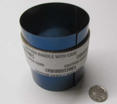 Blue Tempered Spring Steel Shim 0.025/" Thick x 4.00/" Width x 120/" Length