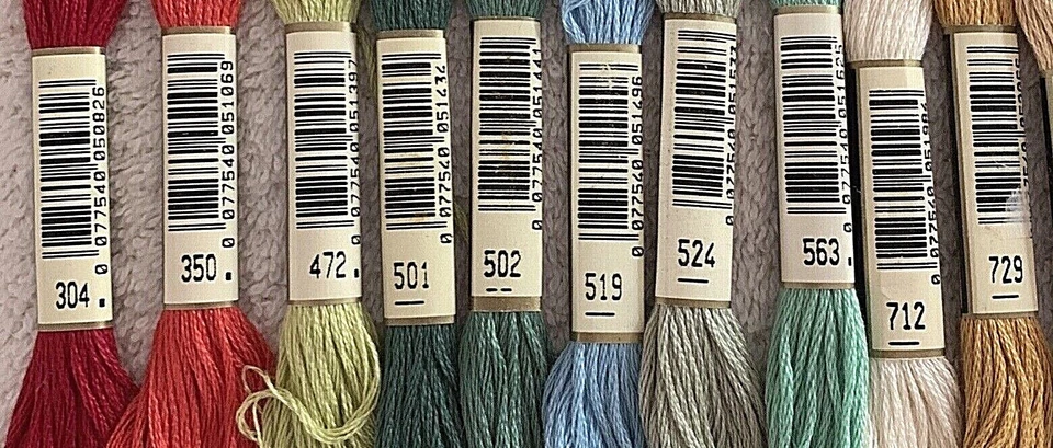 DMC Embroidery Floss Thread Cotton 8.7 Yards 25 Skeins Mixed Colors No Duplicate - Image 3 of 4