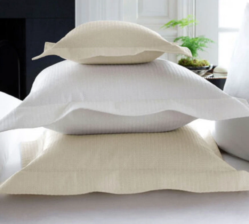 Almohada Sferra 4260 Grana Euro Sham Marfil 82% Algodón/18% Seda Nueva *Hermosa* Foto 4 de 4