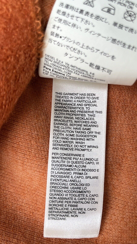 Diesel Damen Orange Mohair Mischung V-Ausschnitt Back Zip Pullover Sweater Gr. S - Bild 9 von 14