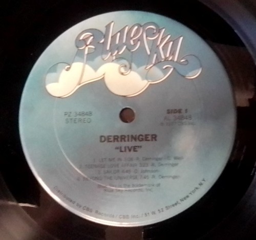 Derringer: Live 1977 Blue Sky Records OG Vinyl LP + OIS VG+/EX Hard Rock - Picture 6 of 12