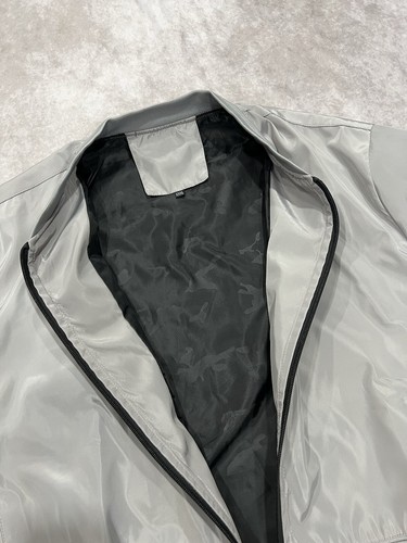 Alexander Wang Windbreaker Jacket Lightweight Grey Zip Up Flawless 2XL  - Picture 11 of 12