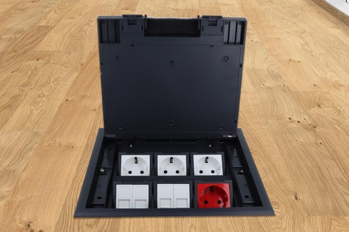 Bodentank Bodensteckdose versenkbar 45er Einsätze Fußbodensteckdosen Bodendosen - Picture 4 of 83