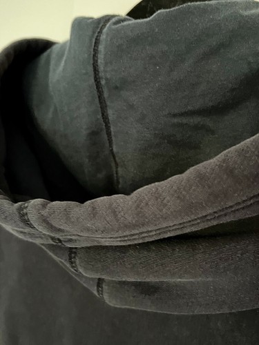 NIKE SPORTSWEAR Men’s XXL Fade Black Swoosh Boxy Lined Hoodie Fleece Pockets 2XL - Picture 22 of 24