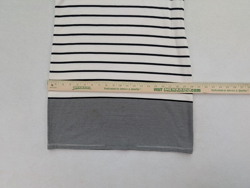 Fleur Bleue Women's T-Shirt Dress Size M Pink White Striped 3/4 Sleeve Stretch - Picture 8 of 17