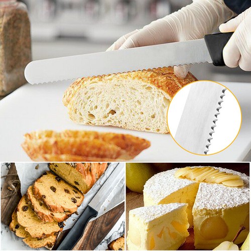 Set torta 4 pezzi supporto per taglio regolabile lamiere per sollevamento torta accessori da forno acciaio inox - Foto 9 di 10