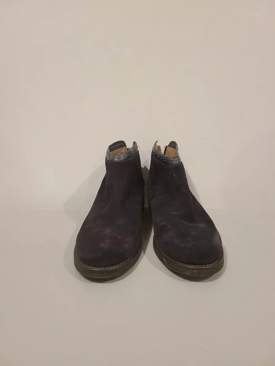 ITALEAU Suede Ankle Boots EUR 38.5 Navy blue eBay