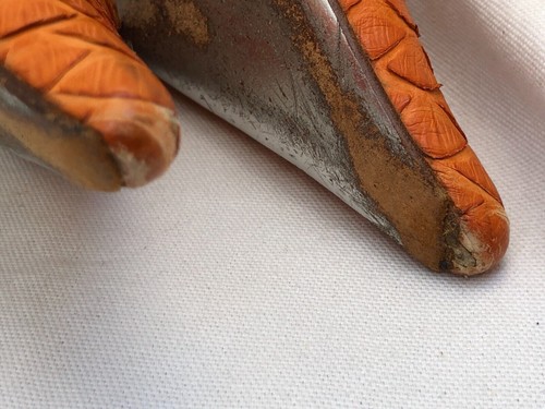 Borgo Degli Ulivi Damenschuhe Absatz Größe 39 orange Schlangenhaut Pumps spitz - Bild 5 von 9