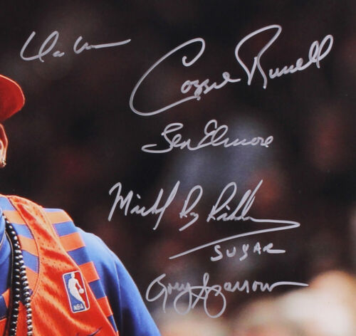 SPIKE LEE NY KNICKS MULTI SIGNED PHOTO WILLIAMS RUSSELL MCDANIEL BARNETT KIMBLE+ - Picture 3 of 3