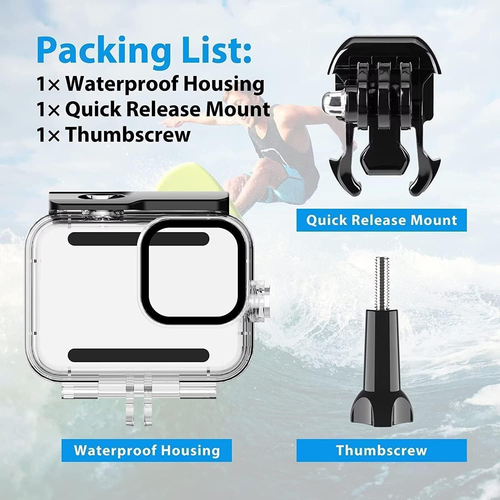 60m Waterproof Case for GoPro Hero 13/12/11/10/9 Black Dive Mount 196ft - Picture 8 of 9