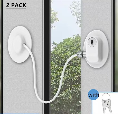 2er Pack Kühlschrankschloss Gefrierschrankschloss mit Schlüssel für Kindersicherung Türen & Fenster Schlösser - Bild 1 von 6