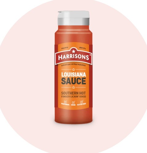 x3 Harrisons Louisiana Sauce 500ml Southern Dressing Dip Chilli Hot Cajun Zesty
