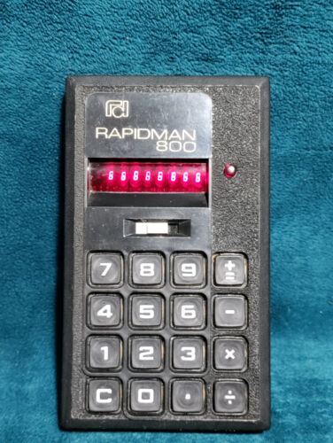 RAPIDMAN 800 calculator made in Canada,  1970's Red LED, Tested Working - Picture 1 of 10