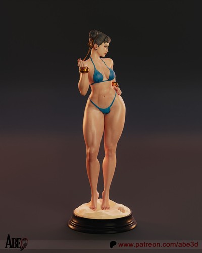 Estatua de bikini Chun-Li impresión 3D sin pintar/sin montar - Imagen 20 de 32