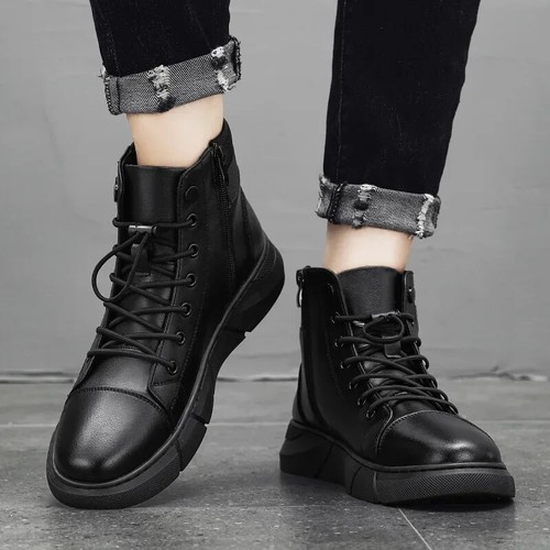 Botas De Motocicleta Para Hombre Zapatos Impermeabili Cómodos Con Plataforma - Foto 9 di 25
