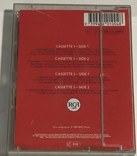 1987 Elvis Presley Double Cassette All Time Greatest Hits Rock N Roll Music Tape - Picture 2 of 8