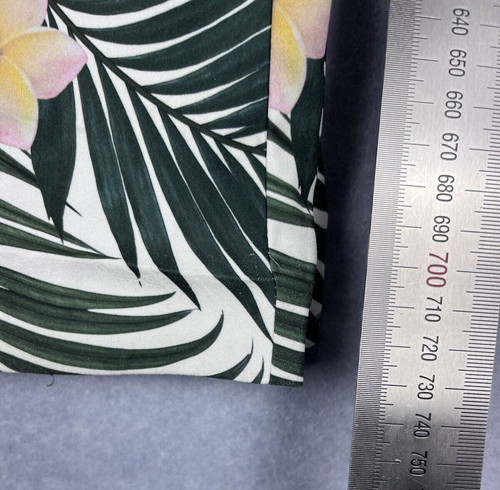 Portmans High Waisted Pants Womens 12 Floral Palm Print Aloha Hawaiian - Picture 6 of 11