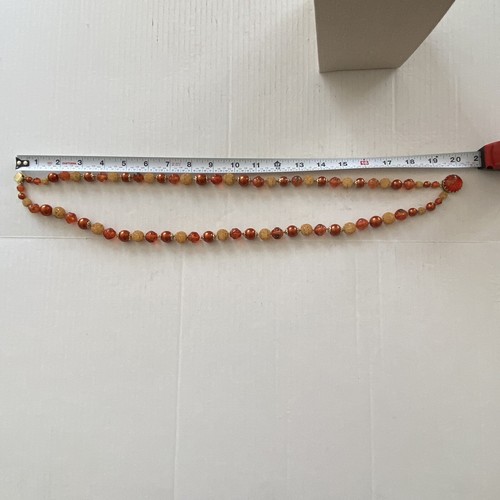 Collar de Cuentas Vintage 20" Doble Hilo Color Cobre Azúcar Otoño Otoño Colores - Imagen 9 de 11