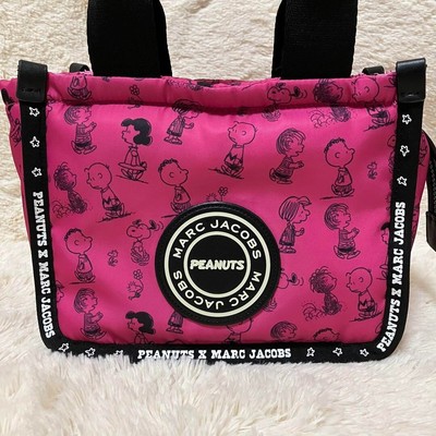 Marc Jacobs Peanuts Snoopy Nylon Handbag Pink used from Japan