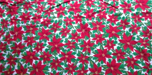 Mantel de Navidad casero flores de pascua 42" x 104" tela Weil Wood Industries - Imagen 4 de 7