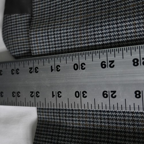 Chaps Ralph Lauren 50R Gray Houndstooth Silk Wool Mens Blazer Jacket Sport Coat - Picture 11 of 12