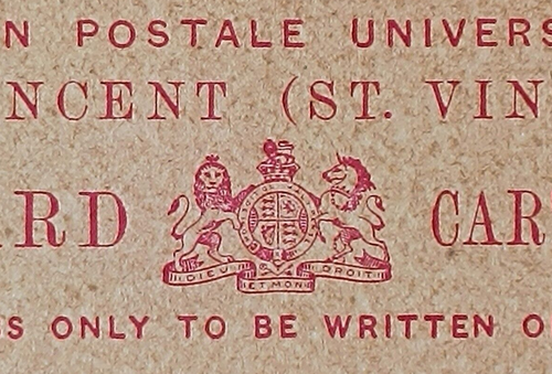 St. Vincent postcard, period from 1902, One Penny, unused, rare - Picture 3 of 5