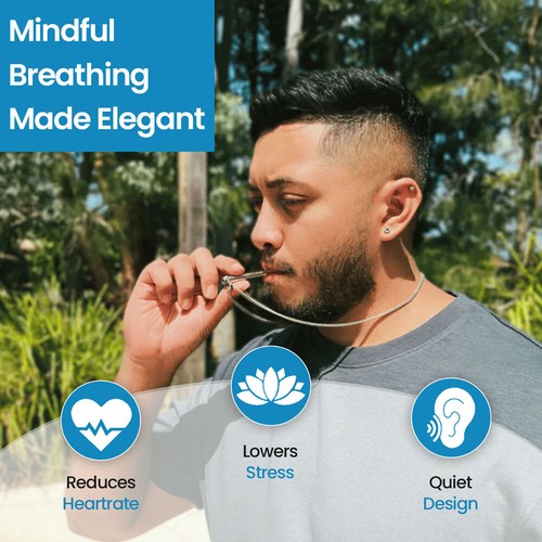 Anti Vaping Necklace, Quit Smoking with Breathlink, for Fidget Stress Relief Uk - Picture 4 of 34