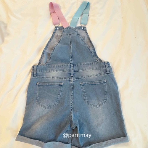 Vigoss Youth Girl's 2-Pc Cotton T-Shirt and Denim Overall Shortall Set XL (NWT) - Picture 9 of 13