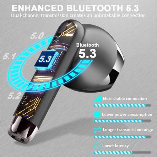 2025 New Wireless Headphones TWS Earbuds Bluetooth5.3 Stereo Headsets For iPhone - Zdjęcie 7 z 14