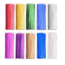 1000 Pcs 4" Metallic Twist Ties for Bread Bags Party Gift Wrapping Treats Bags