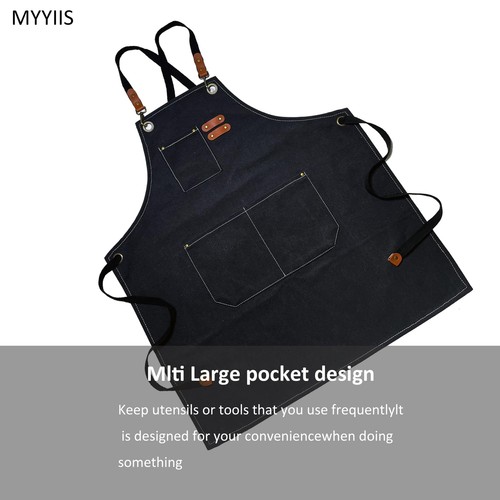 Kids Apron for Girls and Boys with 3 Pockets,Kids Aprons for Cooking Baking P... - Picture 6 of 7