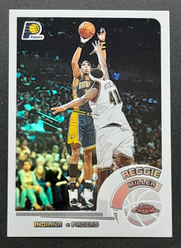 Reggie Miller 2002-03 Topps rifrattore bianco cromato 211/249!!! Knicks Killer!! - Foto 3 di 20