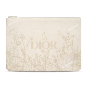 Dior Beauty Spring Flower Large Clutch Makeup Bag Pouch Natural Beige