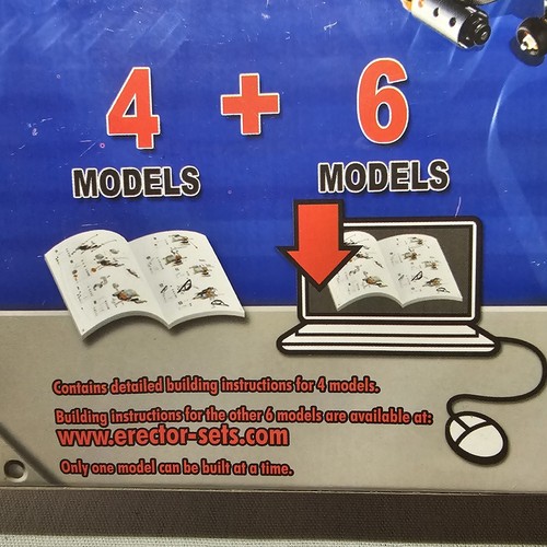 Erector Multimodels Construction Set 5550 Metal Parts COMPLETE Tools 190 Pieces - Picture 10 of 13