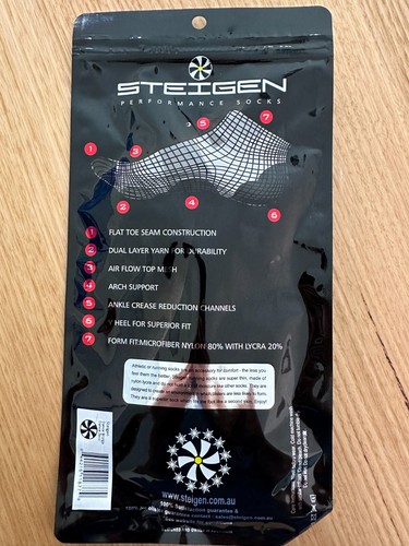 Steigen Running Cycling Performance Socks, Unisex, Zero, Many Designs, BNIB - Picture 20 of 21