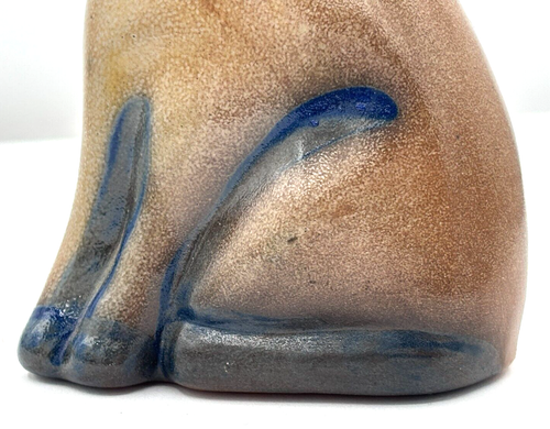 Beaumont Brothers Pottery Salt Glaze Art Pottery Sitting Cat BBP 1996 4" Vintage - Picture 11 of 12