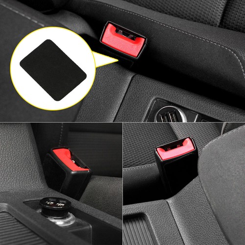 2pcs Car Safety Belt Buckle Anti-collision Sticker Anti Noise Lock Clip Decal - Foto 9 di 12